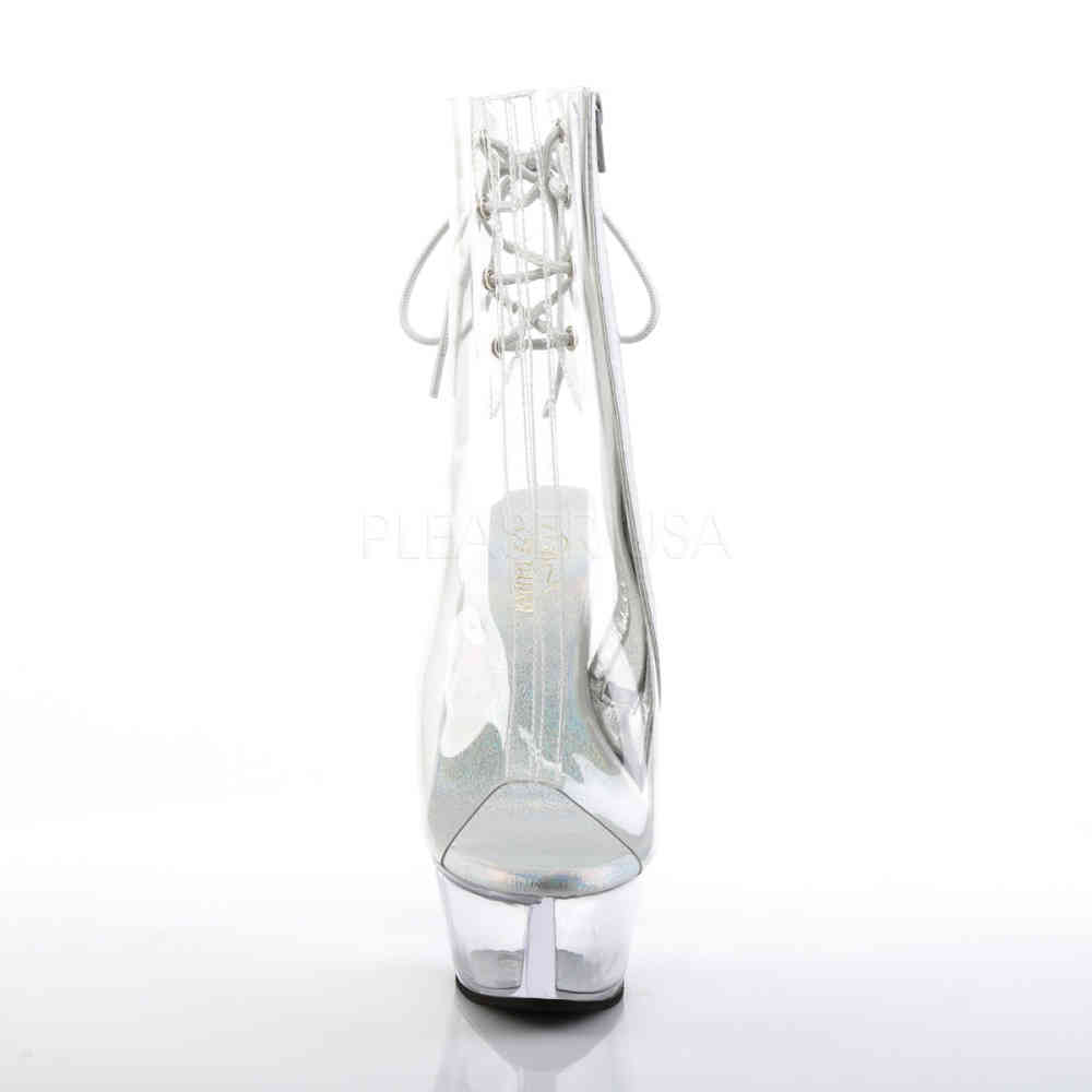 Pleaser - KISS-1018C Bottes de plate-forme - Transparent